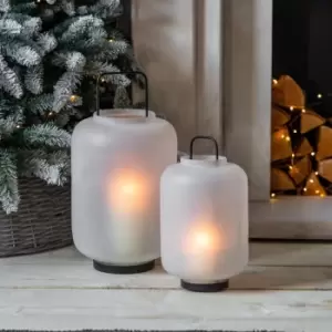 Image of Crossland Grove Dursley Frosted Glass Lantern Large