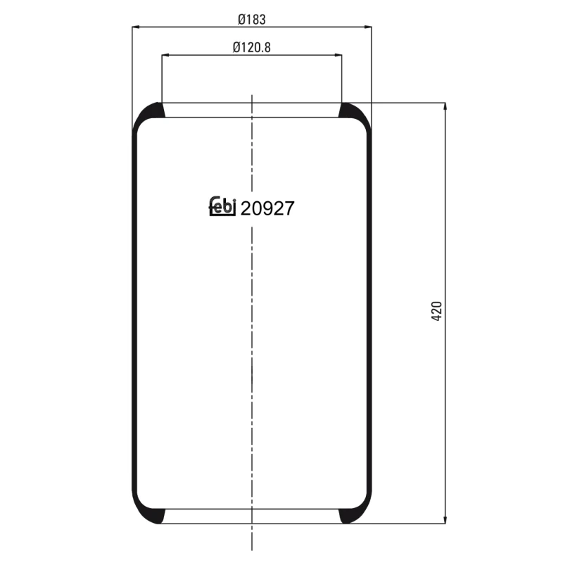 Image of FEBI BILSTEIN 20927 Boot, air suspension Rear Axle Boot,air suspension (324)