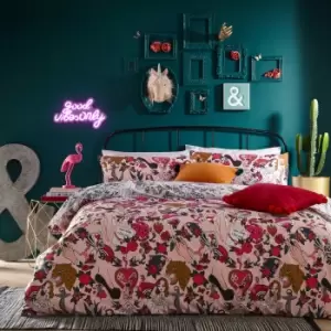 Image of furn. Inked Blush Duvet Cover & Pilowcase Set Blush