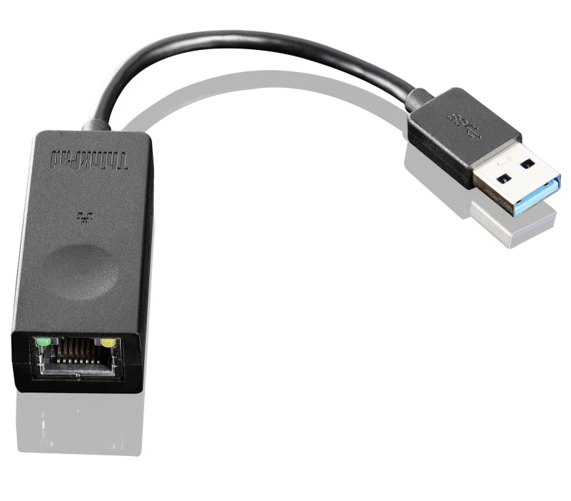 Image of Lenovo 03X6840 cable gender changer RJ-45 USB 2.0 Type-A Black