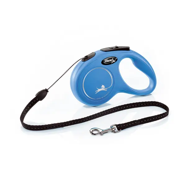 image of Flexi New Classic Cord Retractable Dog Lead - Blue - Small (5m) Blue Dog Lead