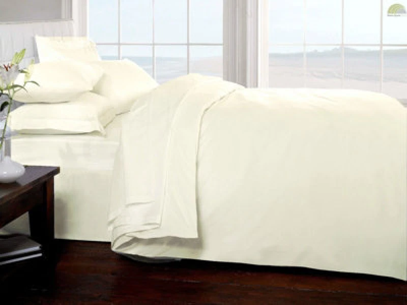 Image of Rapport Home 200 Thread Count Cotton Quilt Cover in Cream Size: Super King Cream Unisex Super King