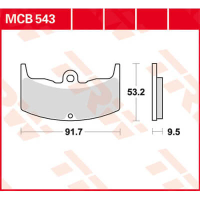 Image of TRW Lucas Brake pad MCB543