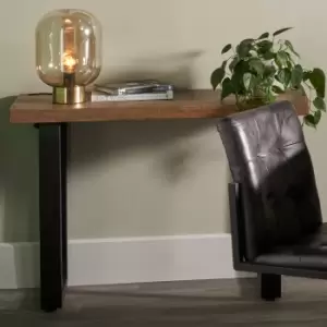 Image of Pacific Pahoja Console Table, Dark Mango Wood Brown/Black