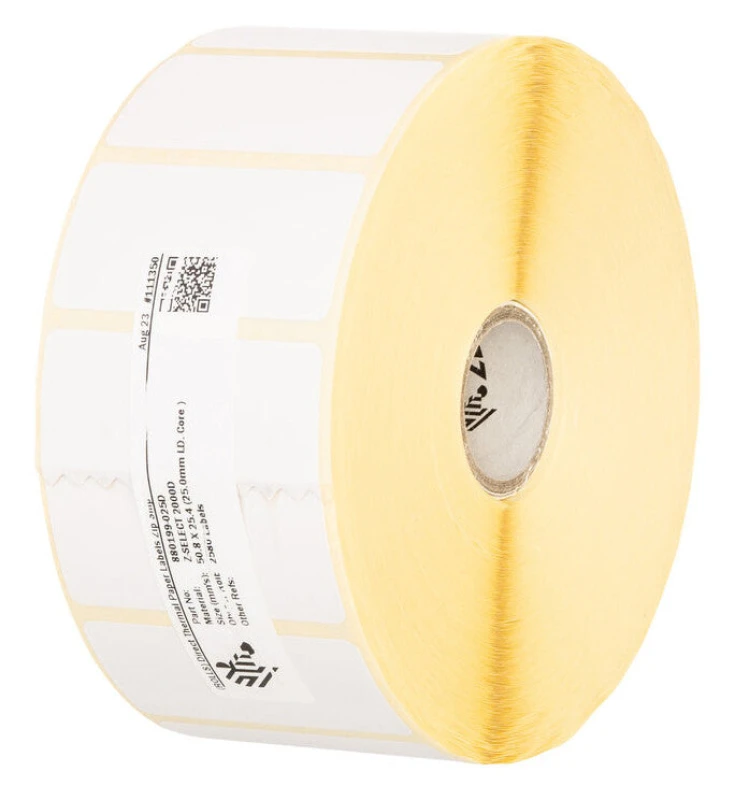 Image of Original Zebra Z-Select 2000D 50.8x38.1mm Coated Direct Thermal Labels - 250 Per Roll - 20 Rolls (3003060)