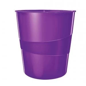 Image of Leitz Purple WOW Waste Bin 52781062