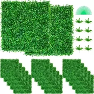 Artificial Boxwood Panel Boxwood Hedge Wall Panels 48pcs 10x10" Garden Decor Diy - main image