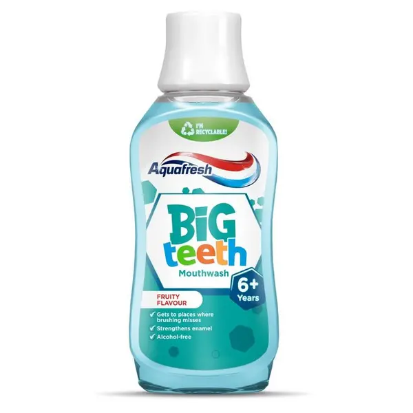 image of Aquafresh Big Teeth Fruity Flavour Mouthwash 300ml