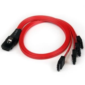 image of Startech 0.5m Internal Mini SAS to SATA Cable