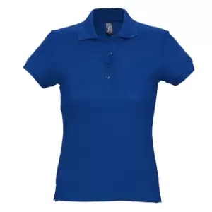 Image of SOLS Womens/Ladies Passion Pique Short Sleeve Polo Shirt (M) (Royal Blue)