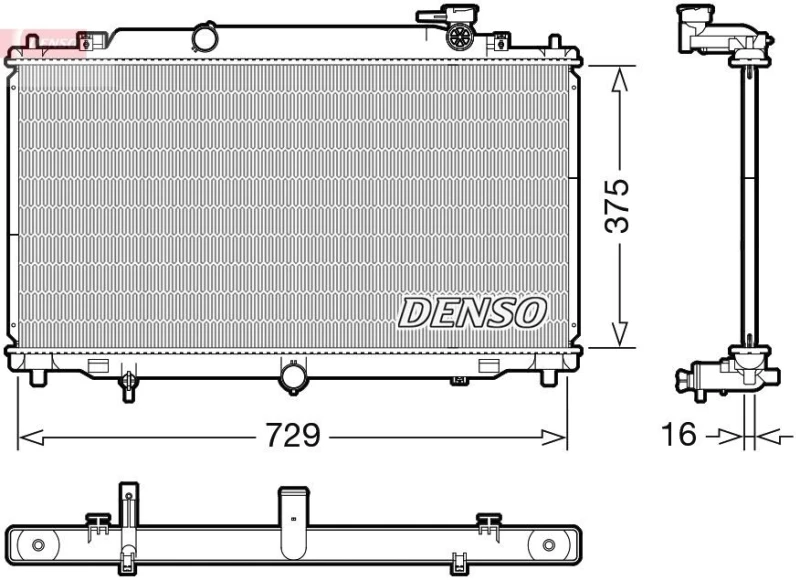 Image of DENSO Engine radiator DENSO DRM44048