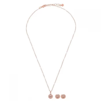 Image of Ted Baker Emilia Button Chain and Earings - Rose Gold
