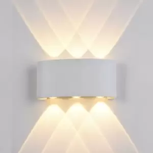 Netlighting Modern LED Outdoor Wall Lamp White, Warm White 3000K 420lm, IP44