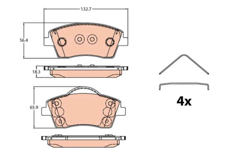 Image of Brake pad set TRW GDB2323