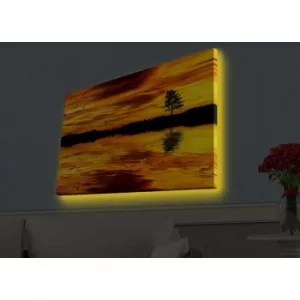 Image of 4570HDACT-053 Multicolor Decorative LED Lighted Canvas Painting