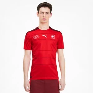Image of PUMA Suisse Mens Home Replica Jersey, Red/Pomegranate, size X Large, Clothing