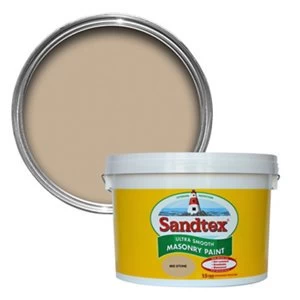 image of Sandtex Ultra smooth Mid stone Masonry Paint 10L