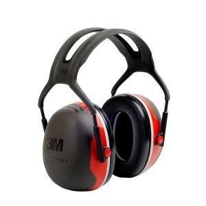 image of 3M PELTOR X3A Headband Ear Defender Headset SNR33 Black Red