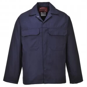 Image of Biz Weld Mens Flame Resistant Jacket Navy L