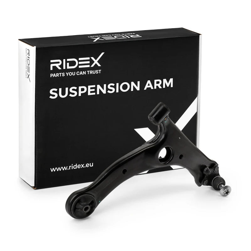 Image of RIDEX 273C2640 Suspension arm Control Arm, Steel, with rubber mount Steel Track Control Arm (273)