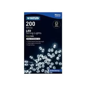 Image of Gothenburg 200 LED String Lights Mains IndoorOutdoor Use 8 Functions