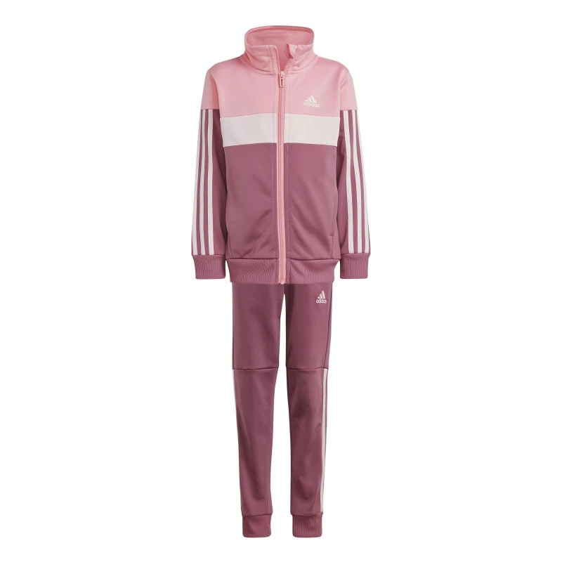 Image of adidas Stripe Poly Tracksuit - Pink Pink 3 - 4 Years