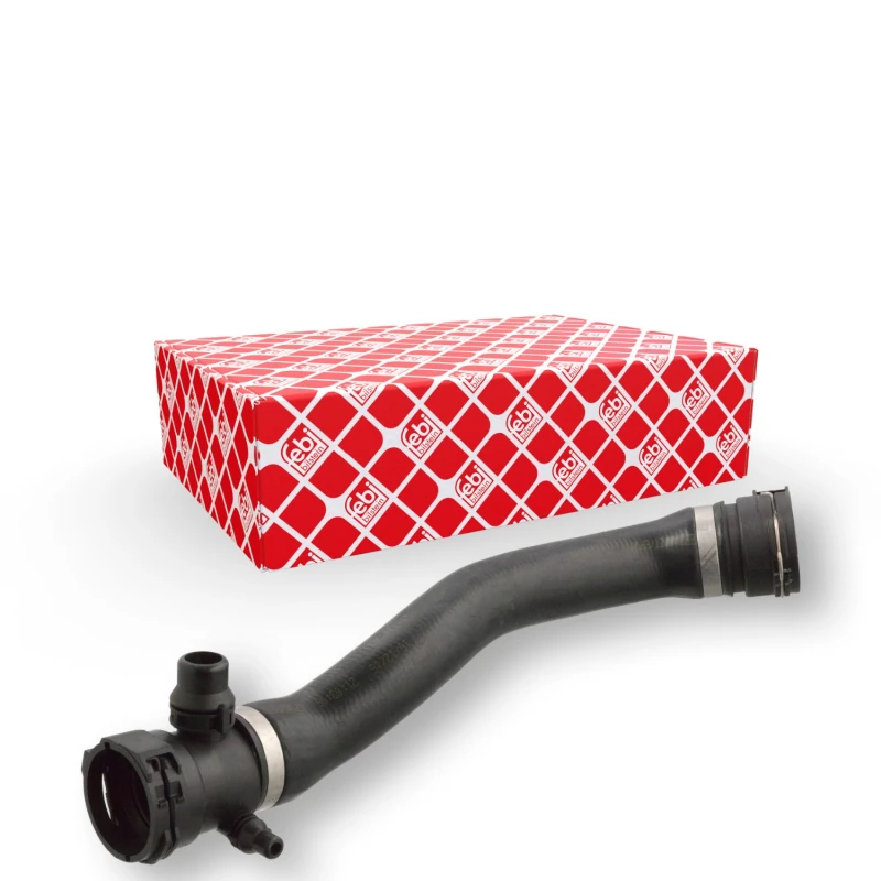 Image of FEBI BILSTEIN 103450 Radiator Hose EPDM (ethylene propylene diene Monomer (M-class) rubber), Upper Right, with quick couplers EPDM (ethylene propylene