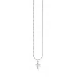 image of Silver Cross Necklace 45cm KE2069-051-14-L45v