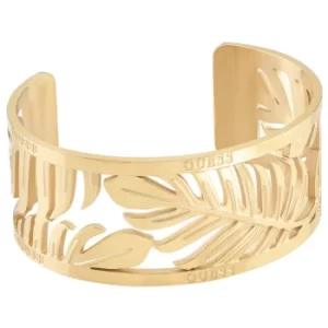 image of Guess Tropical Summer Yellow Gold Tone Bangle