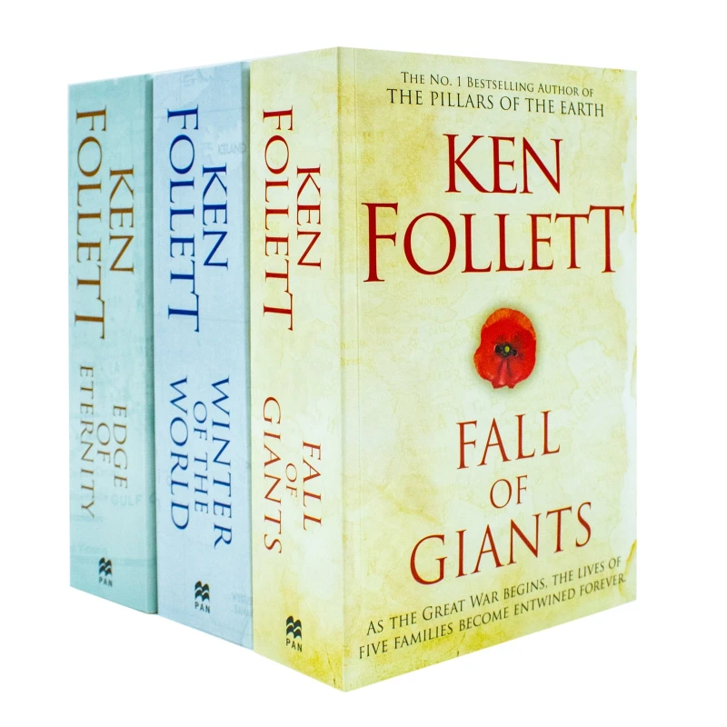 Image of The Century Trilogy 3 Books Collection Set by Ken Follett (Fall of Giants, Winter of the World, Edge of Eternity) Ken Follett Books