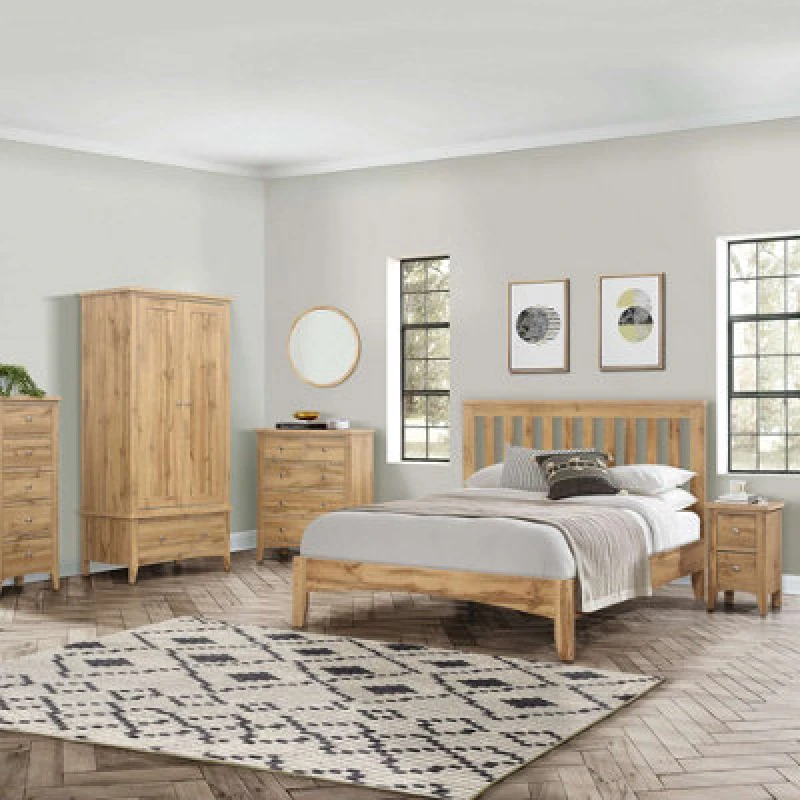 Image of Birlea Hampstead 5ft King Size Oak Wooden Bed Frame
