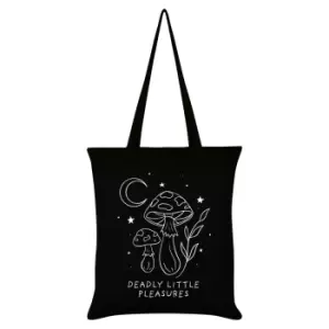 Image of Grindstore Deadly Little Pleasures Tote Bag (One Size) (Black/White)