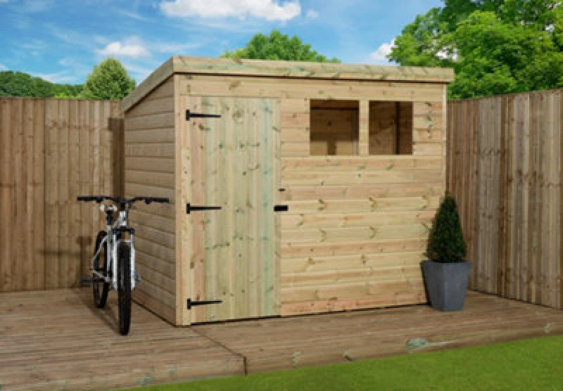 Image of Empire Sheds Empire 1500 Pent 6X3 Pressure Treated Tongue And Groove Wooden Garden Shed Door Left (6' X 3' / 6ft X 3ft) (6X3)