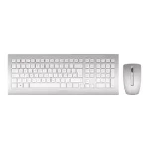 image of Cherry DW 8000 Wireless Keyboard & Mouse Set - White/Silver - FR