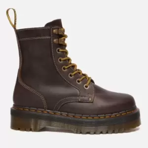 Image of Dr. Martens Womens Jadon Leather 8-Eye Boots - Dark Brown - UK 3