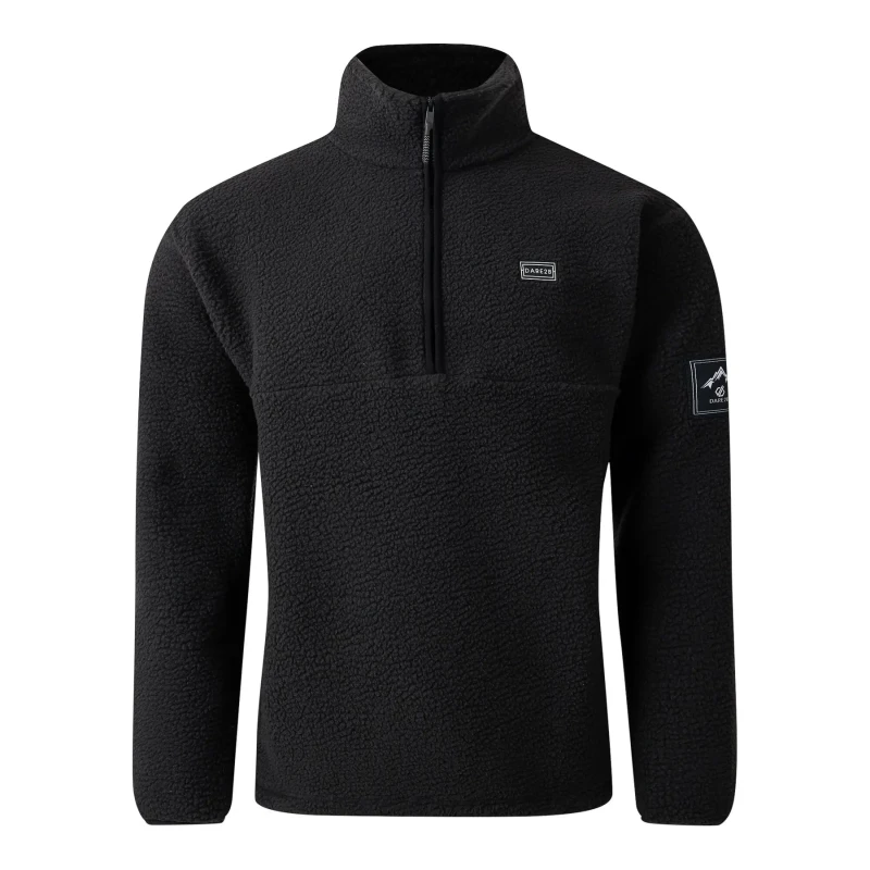 Image of Dare 2b Dare 2b Men Twin Tip Half-Zip Relaxed Insulating Active Fleece in Jet Black Size: large Jet Black L Male 5063516188407