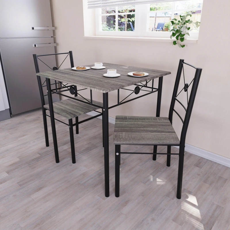 Image of Lassic Vida Designs Roslyn 2 Seater Dining Set Grey unisex 2 Seater