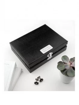 image of Personalised 12 Compartment Cufflink Box