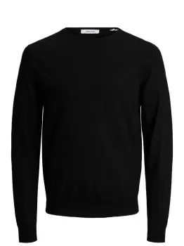 Image of JACK & JONES Merino Wool Knitted Pullover Men Black