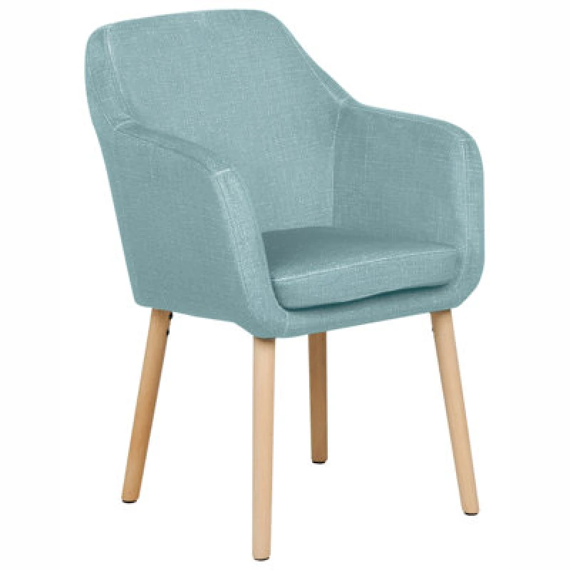 Image of Beliani Dining Chair Yorkville Ii Velvet Light Blue