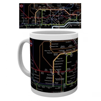 Image of Transport For London - Underground Map Black Mug