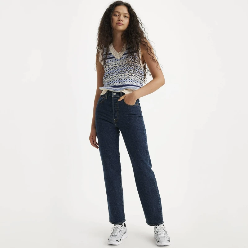 Image of Levis Levis Ribcage Jeans - Blue Blue 28 L29