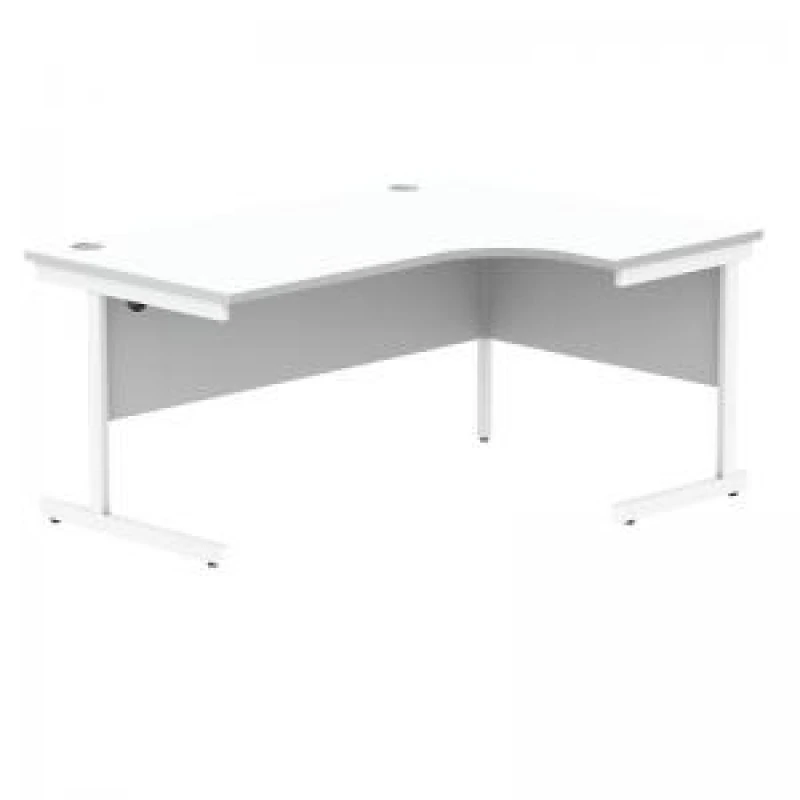 Image of Astin Radial Right Hand SU Cantilever Desk 1600x1200x730mm Arctic White/Arctic White KF824190