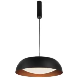 Netlighting Merano Hull Integrated LED Pendant Ceiling Light Black Aluminium Out