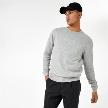 image of Jack Wills Graphic Knitted Jumper - Grey Marl