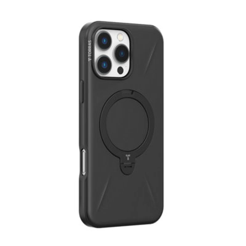 Image of Torras Ostand Spin Fusion Case For iPhone 16 Pro Black