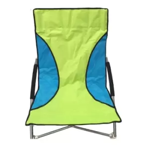 image of Green Folding Low Seat Beach Chair Camping Chair