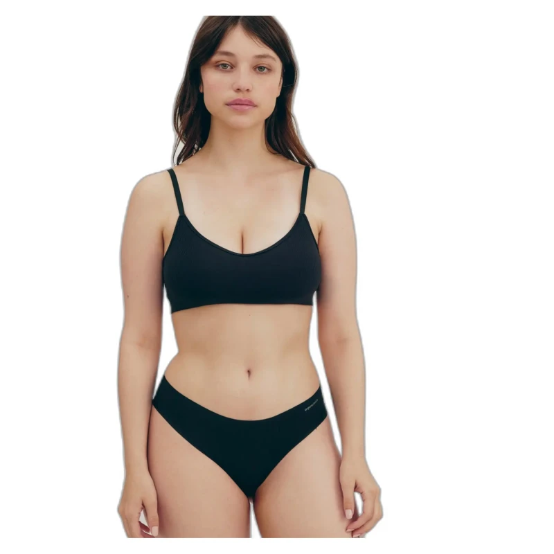 Image of Organic Basics Womens panties Organic Basics Naked Rib Brief Noir Female S