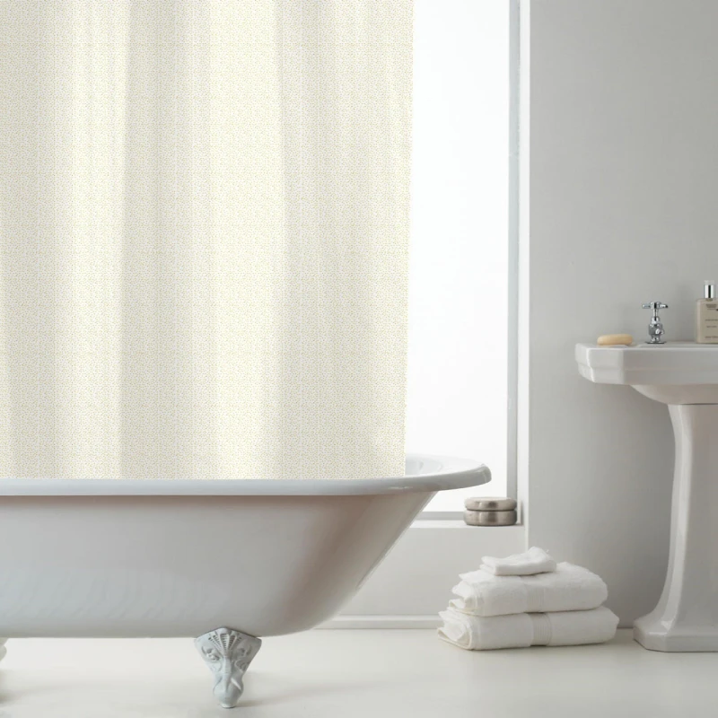 Image of Country Club Shower Curtain with Rings - Gold Glitter Gold unisex 180x180cm
