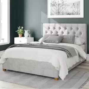 Image of Olivier Pure Pastel Cotton Ottoman Bed Grey